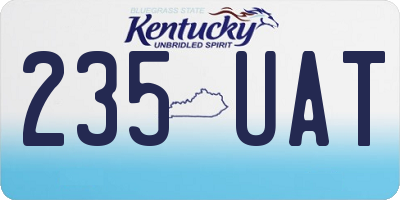 KY license plate 235UAT