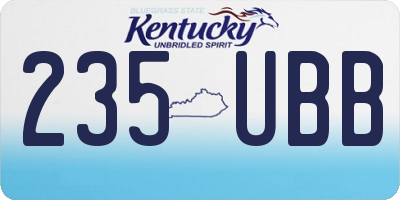 KY license plate 235UBB