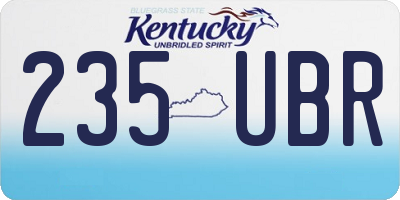KY license plate 235UBR