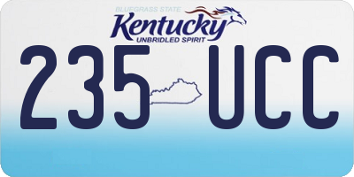 KY license plate 235UCC