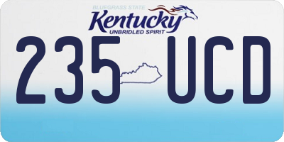 KY license plate 235UCD