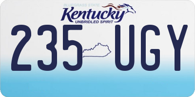 KY license plate 235UGY
