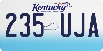KY license plate 235UJA