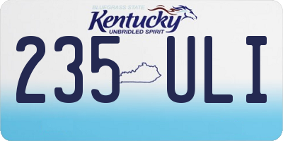 KY license plate 235ULI
