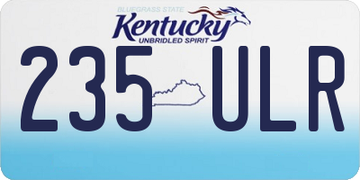 KY license plate 235ULR