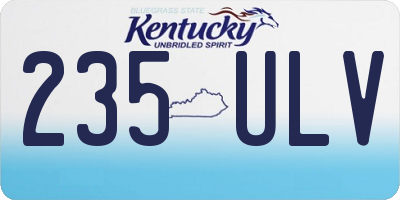 KY license plate 235ULV