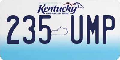KY license plate 235UMP