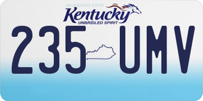 KY license plate 235UMV