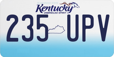 KY license plate 235UPV