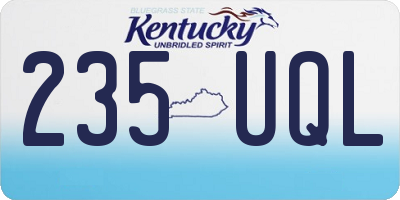 KY license plate 235UQL