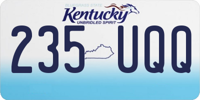 KY license plate 235UQQ