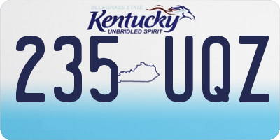 KY license plate 235UQZ