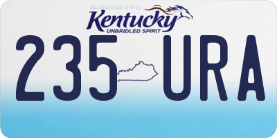 KY license plate 235URA