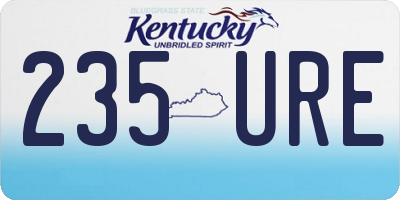 KY license plate 235URE
