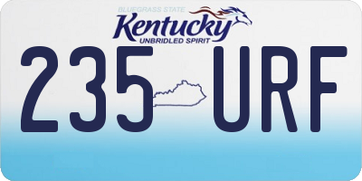KY license plate 235URF