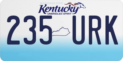 KY license plate 235URK