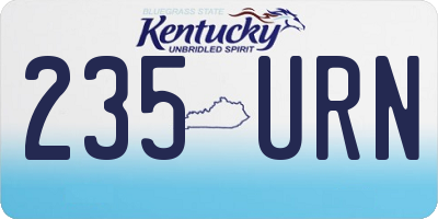 KY license plate 235URN