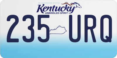 KY license plate 235URQ