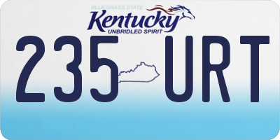 KY license plate 235URT