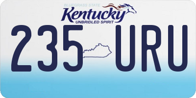 KY license plate 235URU