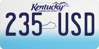 KY license plate 235USD