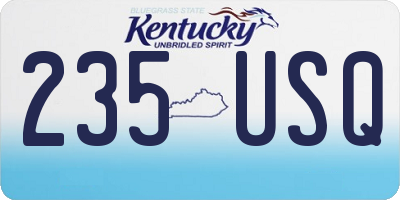 KY license plate 235USQ