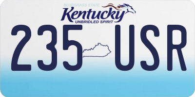KY license plate 235USR