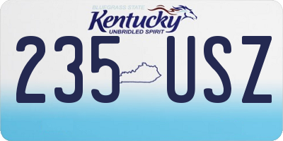 KY license plate 235USZ
