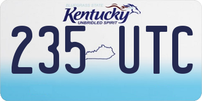 KY license plate 235UTC