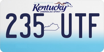 KY license plate 235UTF