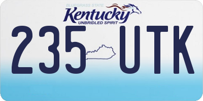 KY license plate 235UTK
