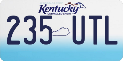 KY license plate 235UTL
