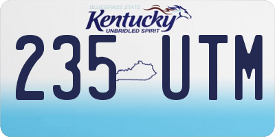 KY license plate 235UTM
