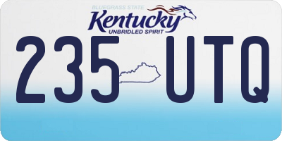 KY license plate 235UTQ