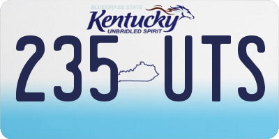 KY license plate 235UTS