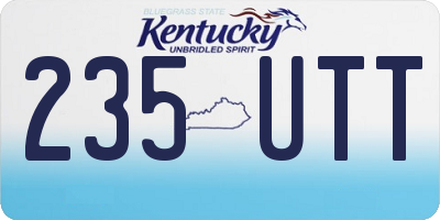 KY license plate 235UTT