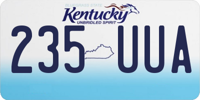 KY license plate 235UUA