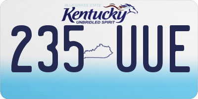 KY license plate 235UUE