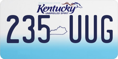 KY license plate 235UUG