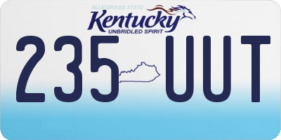 KY license plate 235UUT