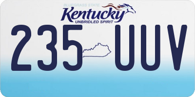 KY license plate 235UUV