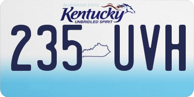 KY license plate 235UVH