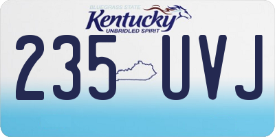 KY license plate 235UVJ