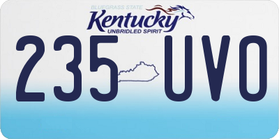 KY license plate 235UVO