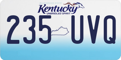 KY license plate 235UVQ