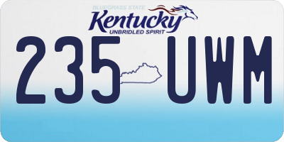 KY license plate 235UWM