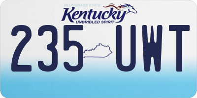 KY license plate 235UWT
