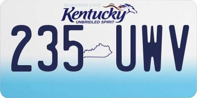 KY license plate 235UWV