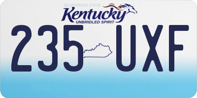 KY license plate 235UXF