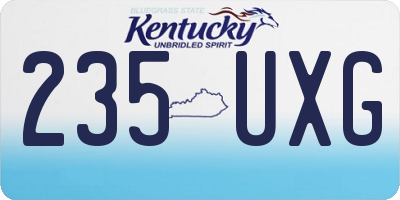 KY license plate 235UXG
